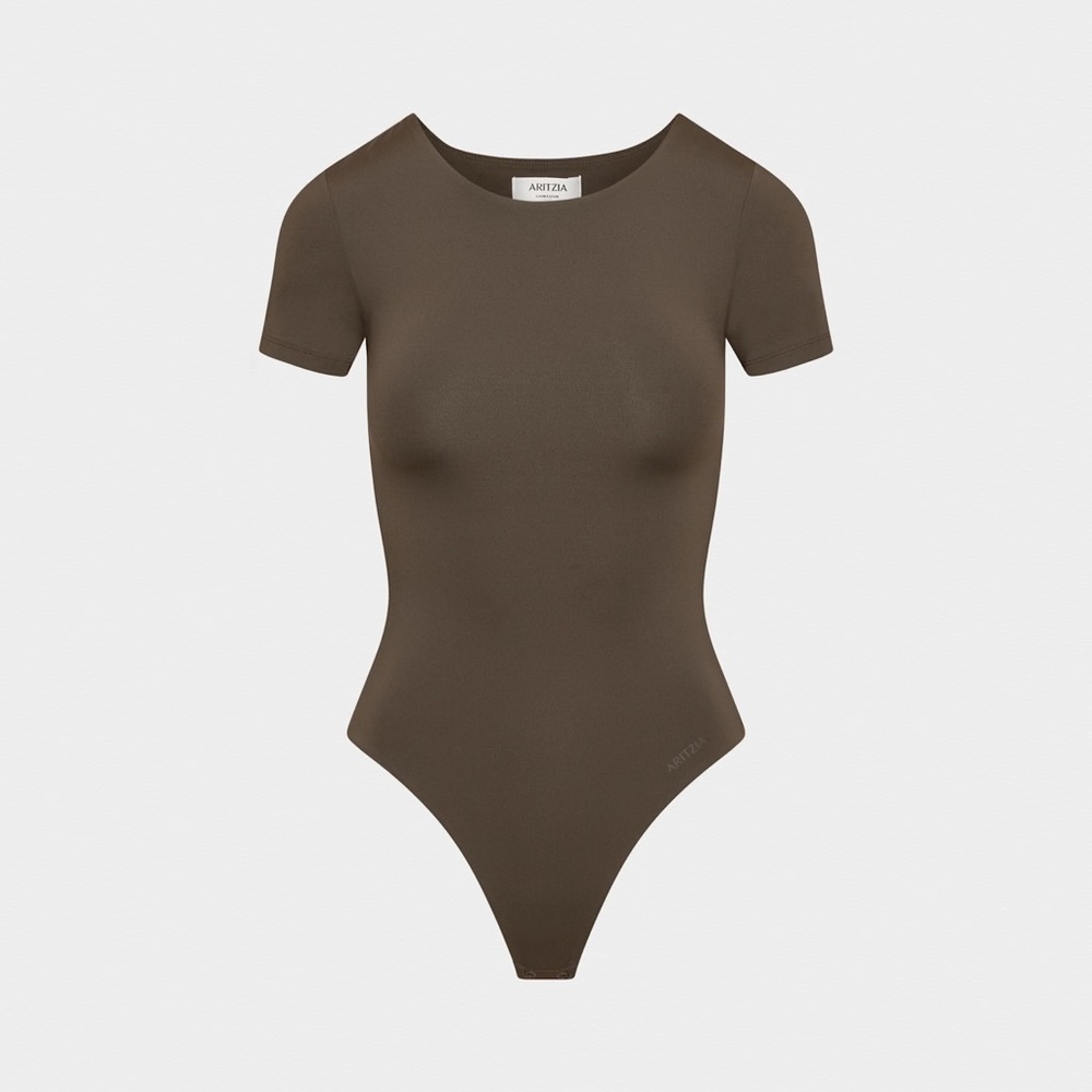 Aritzia Babaton Chocolate Brown Bodysuit